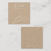 Carte d'affichage Carré à oreille Kraft White Dots (Devant / Derrière)