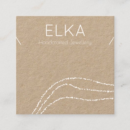 Carte d'affichage Carré Kraft White Dots (Devant)