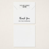 Carte d'affichage carré Merci (Devant & derrière)