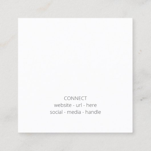 Carte d'affichage Carré pour bijoux couleur gras (Dos)