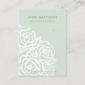 Carte d'affichage Chic Aqua Green Rose Floral (Devant)