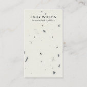 CARTE D'AFFICHAGE CHIC BLANC GRAY TERRAZZO (Devant)