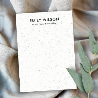 CARTE D'AFFICHAGE CHIC BLANC GRAY TERRAZZO STUD EA