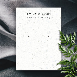 CARTE D'AFFICHAGE CHIC BLANC GRAY TERRAZZO STUD EA