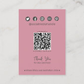 Carte d'affichage Chic Dusky Pink Leaf Jewelry (Dos)