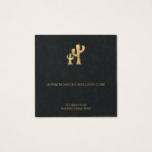 Carte d'affichage Chic Gold Cactus (Dos)