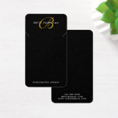 Carte d'affichage Chic Gold Monogram Black Collier (Bureau)