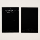 Carte d'affichage Chic Monogramme Noir (Devant & derrière)