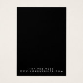 Carte d'affichage Chic Monogramme Noir (Dos)