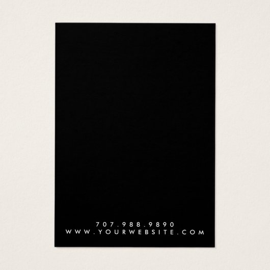 Carte d'affichage Chic Monogramme Noir (Dos)
