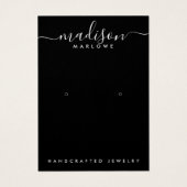 Carte d'affichage Chic Monogramme Noir (Devant)