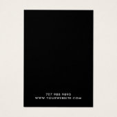 Carte d'affichage Chic Monogramme Noir (Dos)
