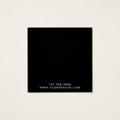 Carte d'affichage Chic or Monogramme noir oreille (Dos)