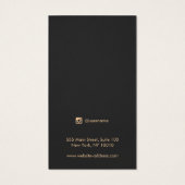 Carte d'affichage Chic Rose Gold Modern Long oreil (Dos)