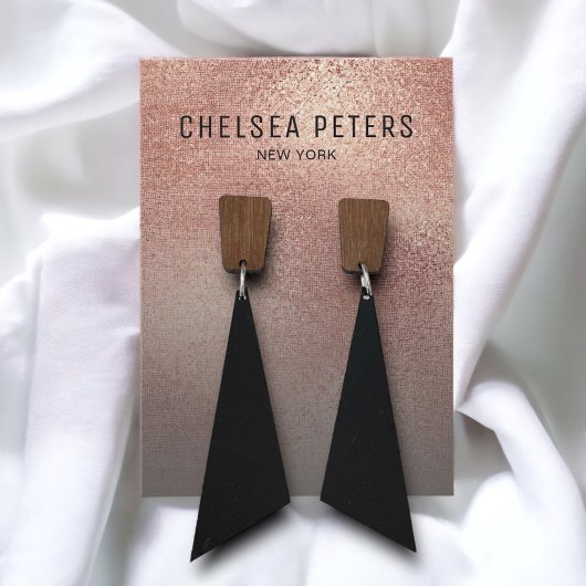 Carte d'affichage Chic Rose Gold Shimmer