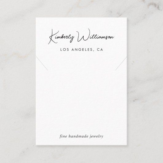 Carte d'affichage Chic Script Collier (Devant)