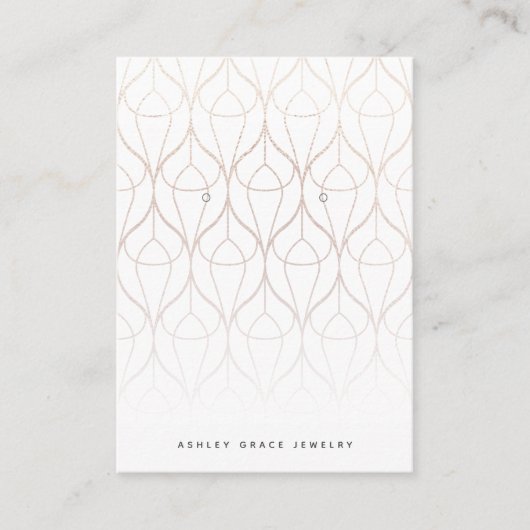 Carte d'affichage Chic White Gold (Devant)