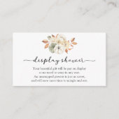 Carte d'affichage Citrouille d'automne (Devant)