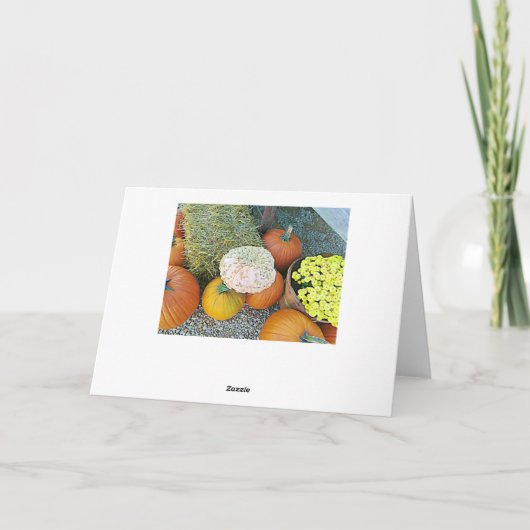 Carte d'affichage Citrouille d'automne (Dos)