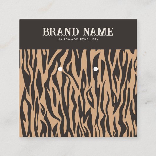 Carte d'affichage Classy Animal Striped Moderne Bo (Devant)