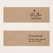 Carte d'affichage Coeur Script à oreille bijoux kr (Devant & derrière)