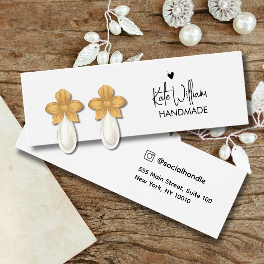 Carte d'affichage Coeur Script Stud oreille bijoux