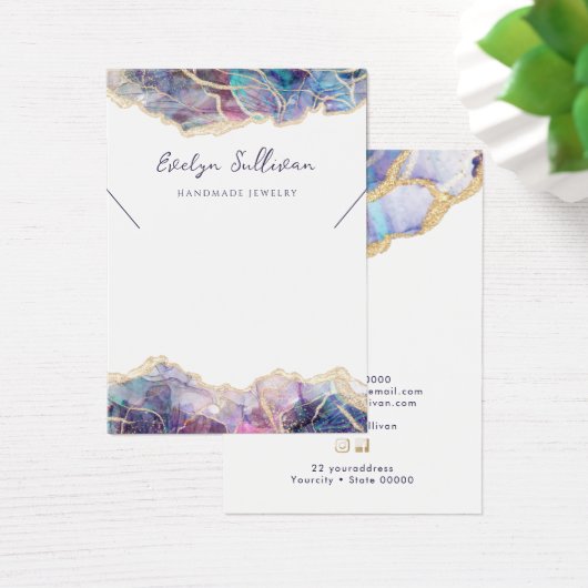 Carte d'affichage Collier opal violet (Bureau)