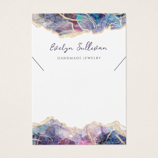 Carte d'affichage Collier opal violet (Devant)