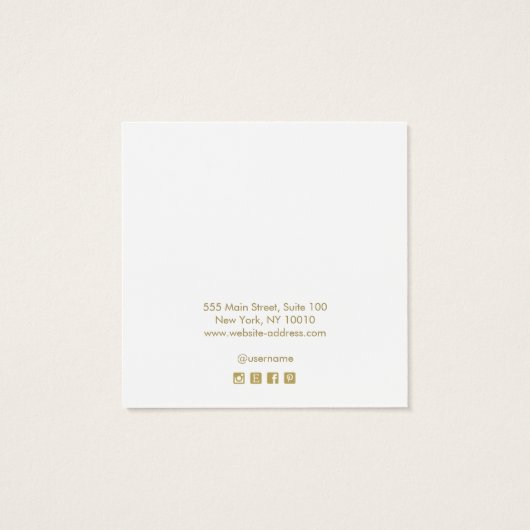 Carte d'affichage Collier rose pâle (Dos)