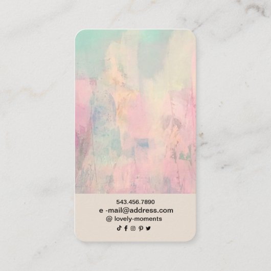 Carte d'affichage colorée pour les bijoux Abstrait (Dos)