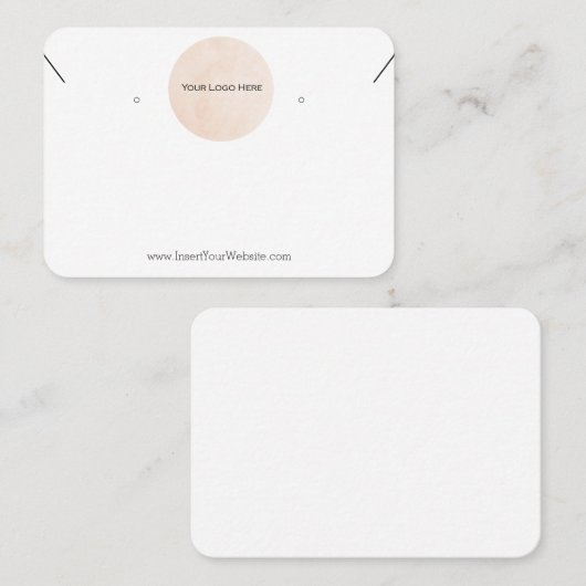 Carte d'affichage Combo de votre logo pour l'oreil (Devant / Derrière)