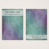 Carte d'affichage Confetti Purple & Turquoise Port (Devant & derrière)