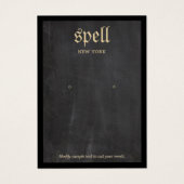 Carte d'affichage cool Black Rustic Edgy (Devant)