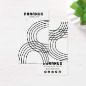 Carte d'affichage Cool minimaliste Lignes à oreill (Bureau)