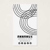 Carte d'affichage Cool minimaliste Lignes à oreill (Dos)