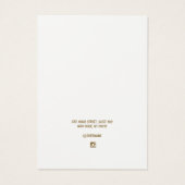 Carte d'affichage cool noir rétro Script (Dos)