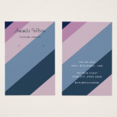 Carte d'affichage couleur chic moderne Boucles d'o (Devant & derrière)