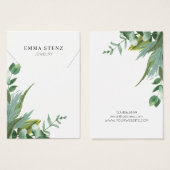 Carte d'affichage couleur Eucalyptus Leaf Collier (Devant & derrière)