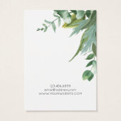 Carte d'affichage couleur Eucalyptus Leaf Collier (Dos)