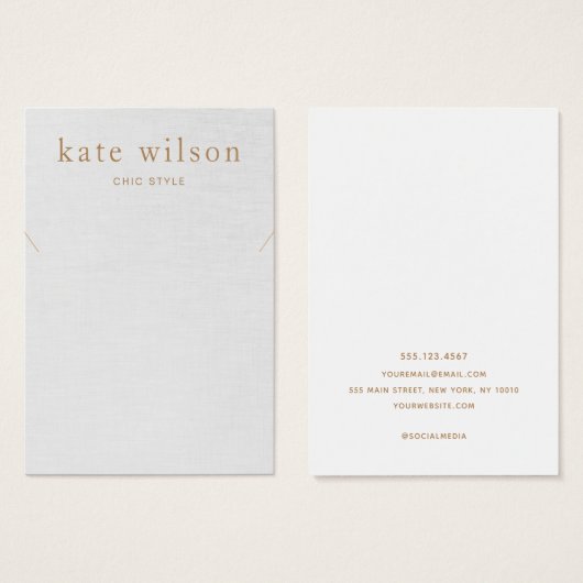 Carte d'affichage couleur gris simple (image) (Devant & derrière)