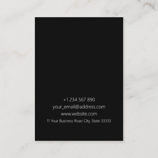 Carte d'affichage couleur noir et blanc (Dos)