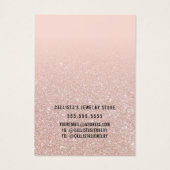 Carte d'affichage couleur or rose pâle Parties sci (Dos)