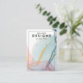 Carte d'affichage couleur or rose tendance (Debout devant)