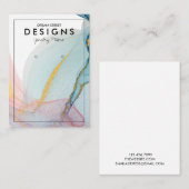 Carte d'affichage couleur or rose tendance (Devant / Derrière)