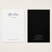 Carte d'affichage couleur personnalisée de script  (Devant & derrière)