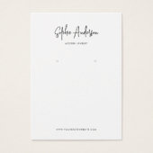 Carte d'affichage couleur personnalisée de script  (Devant)