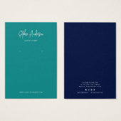 Carte d'affichage couleur personnalisée de script  (Devant & derrière)