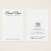 Carte d'affichage couleur personnalisée de script  (Devant & derrière)