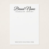 Carte d'affichage couleur personnalisée de script  (Devant)