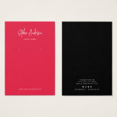 Carte d'affichage couleur personnalisée de script (Devant & derrière)